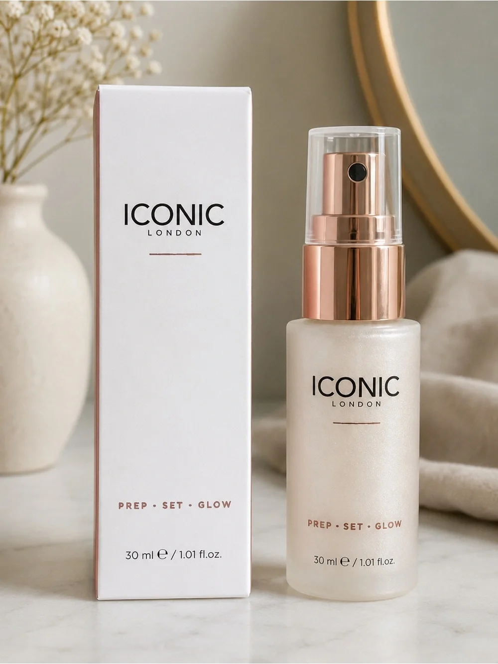 Iconic London Prep-Set-Glow Illuminating Setting Spray 30 mL New in Box